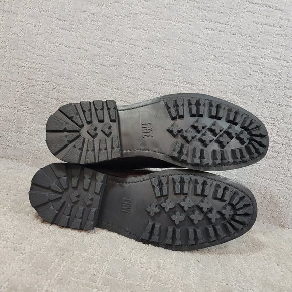 Frye Stanton Men's Size 10 D Brown Side Outside Zip Ankle Biker Boots NEW - Picture 8 of 9